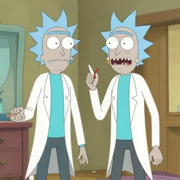 Jordan Peterson doing cocaine with Rick and Morty