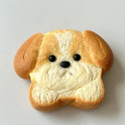 cute dog shaped breadloaf