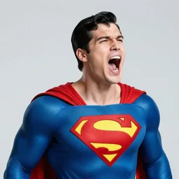 Superman yelling<