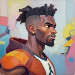 greg manchess portrait painting of yondu as overwatch character, medium shot, asymmetrical, profile picture, organic painting, sunny day, matte painting, bold shapes, hard edges, street art, trending on artstation, by huang guangjian and gil elvgren and sachin teng