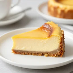 photo of a very tasty piece of cheesecake