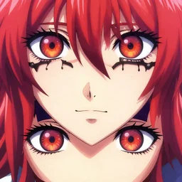 eyes, portrait of a beautiful slime woman by aramaki shinji, tsurumaki kazuya, smug, 8 k, hd, saturated, flcl, hyperreality, masterpiece, symmetry