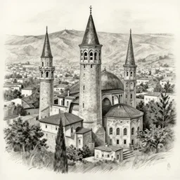Diyarbakir, detailed charcoal sketch, realistic, incredibly detailed