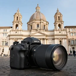 4 k hd, high detail photograph of piaza navona, shot with sigma f / 4. 2, 2 5 0 mm sharp lens, wide shot, volumetric lighting, high level texture render, unreal engine