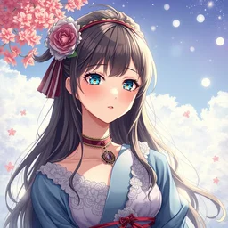 anime girl by davinci, beautiful highly detailed illustration, pixiv