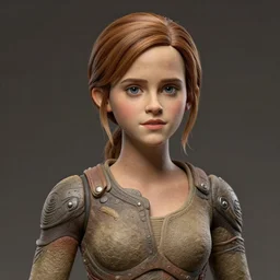 high quality, in detail, a hybrid of clayface's body and emma watson's head