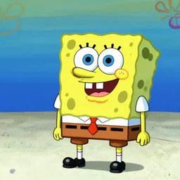spongebob, biblical art style