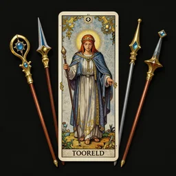 seven wands tarot. intricate, elegant, highly detailed, digital painting, artstation, concept art, sharp focus, illustration, by justin gerard and artgerm, 8 k