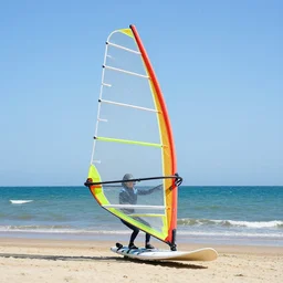 windsurfer at the almanarre beach, van gogh style