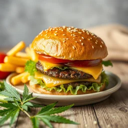 a hamburger in a medicinal image