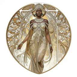 black african princess, symmetric, highly detailed, concept art, intricate, sharp focus, illustration, omar ortiz, rutkowski, artgerm, alphonse mucha