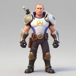 vladimir putin overwatch character, overwatch video game art style, vladimi putin, 3 d, unity render