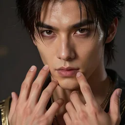 epic masterpiece prince goro, sweaty skin, hyperrealistic, octane render, cinematic, beautiful face and flawless skin, perfect hands, 5 fingers,  by Edgar Maxence and Ross Tran and Michael Whelan, Legends of Runeterra