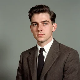 a photographic portrait of a young man in the 1 9 5 0 s