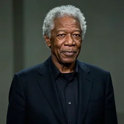morgan freeman in the style of hr giger