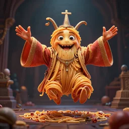 hyperrealistic dslr film still of anthropomorphous flying spaghetti, pastafarianism, stunning 8 k octane comprehensive 3 d render, inspired by istvan sandorfi & greg rutkowski & unreal engine, perfect symmetry, dim volumetric cinematic lighting, extremely hyper - detailed, extremely lifelike attributes & lifelike texture, intricate, masterpiece, artstation, stunning