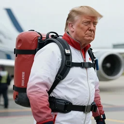 donald trump with a jetpack