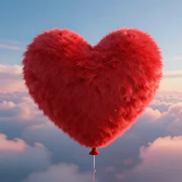 a portrait of a fluffy heart shaped red balloon floating in heaven, fantasy, high detail, cinematic lighting, concept art, digital art, illustration, smooth, sharp focus, greg rutkowski, alphonse mucha, loish, wlop, trending on artstation