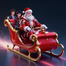 extremely detailed concept art of a the cyberpunk santa sleigh by makoto shinkai and lois van baarle, ilya kuvshinov, rossdraws, global illumination, octane render, digital art, trending on artstation, sharp focus, 4 k