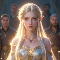 a beautiful eimifukuda elven princess, stuning 3 d render, masterpiece, glowing aura, by donato giancola and greg rutkowski and wayne barlow and zdzisław beksinski, realistic face