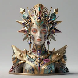 artstation futuristic 3 d model of hyper - detailed beautiful groovypunk queen of fractal magma in full regal attire. face portrait. art nouveau!!!, symbolist, visionary, fractal details. horizontal symmetry by zdzisław beksinski, iris van herpen, raymond swanland and alphonse mucha. hyper - real, beautiful