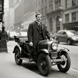 photograph of a time traveler in new york, 1 9 3 2