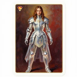 elegant hyper realistic renaissance full body portrait painting, trading card game art, master piece, of a translucent superhero vigilante, wearing a modern ornated armor, vivid color scheme, in the style of cristian sauret