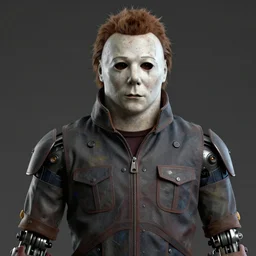 A robot version of Michael Myers, hyperdetailed, artstation, cgsociety, 8k