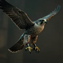 a falcon made of robot, bird, film still, movie, cinematic