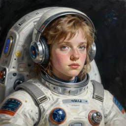 Portrait of Jane 9SAJd in a futuristic spacesut highly detailed digital painting artstation concept art by artgerm and greg rutkowski