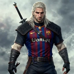 Xavi Hernandez from Barcelona as Geralt of Rivia from The Witcher