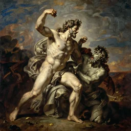 the titan kronos being devoured by his son, painted by goya