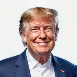 donald trump with a smirky smile painted by artgerm and greg rutkowski, clear highly detailed, beautiful sci fi art, blue rim lighting