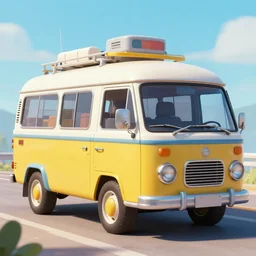 retro medical vehicles concept art, colorful, 8 k photorealistic, hd, high details, trending on artstation