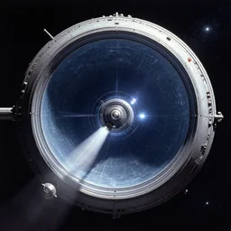 intergalactic stargate portal on a space ship by thomas kinkaid