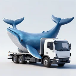 an eletric truck design inspired by the shape of a whale