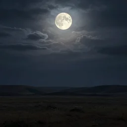 the cloudy moonlit sky, landscape art by donato giancola and greg rutkowski, digital art, trending on artstation, symmetry!!, volumetric lighting, darkness
