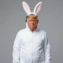 donald trump wearing bunny costume