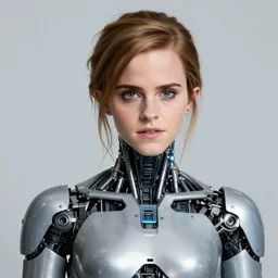 Portrait photography of Emma Watson cyborg