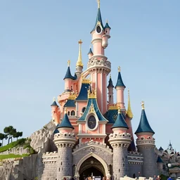 disneyland castle designed by antoni gaudi, extremely detailed, 4 k, realism