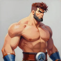 greg manchess portrait painting of zangief from street fighter as overwatch character, medium shot, asymmetrical, profile picture, organic painting, sunny day, matte painting, bold shapes, hard edges, street art, trending on artstation, by huang guangjian and gil elvgren and greg rutkowski