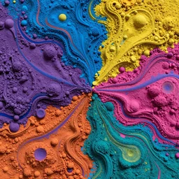 fluids, powders and colors create vivid, three dimensional scenes, 8 k, highly detailed, organic patterns, abstract, by roman de giuli