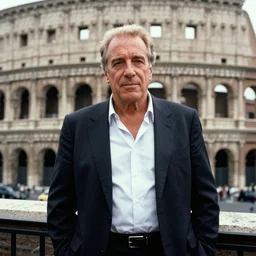 a film still of jeffrey epstein starring in rome by hbo, portrait, medium shot, ektachrome, f / 2. 8