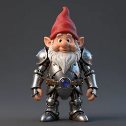 Gnome wearing a mechanical armor