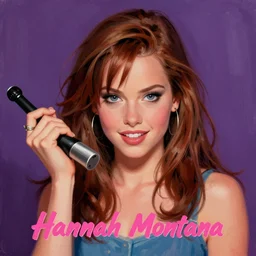 hannah montana album cover, artstation, painting, digital art, cgsociety