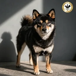 Hasui Kawase, black and brown Shiba