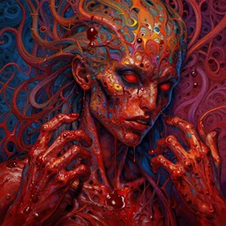 blood and tar, art by greg rutkowski, intricate, ultra detailed, photorealistic, vibrante colors, colorful, trending on artstation, 4 k, 8 k