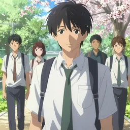 boy's love anime high school scene spring noon setting, high detail concept art, perfect proportions fine - face, realistic shaded lighting poster ilya kuvshinov, katsuhiro, jeremy lipkin and michael germash, makoto shinkai, loish and clamp style, trending on art station, best selling artist