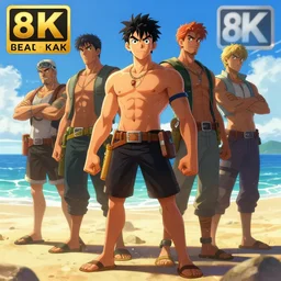 photo cartoon illustration comics manga painting of beatch : 6 fantasy, digital painting, unreal engine, 8 k, volumetric lighting, contrast