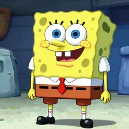sponge bob square pants in bikini bottom anime character high detail art naruto style